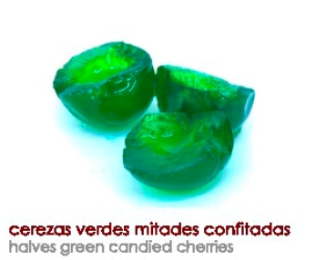 Cereza Verde Mitades